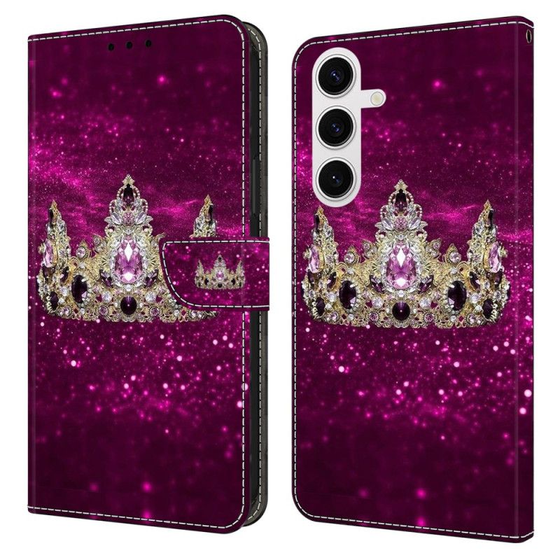 Flip Cover Samsung Galaxy S26 Plus Lilla Diamantkrone