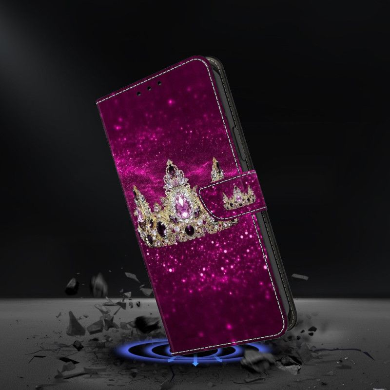 Flip Cover Samsung Galaxy S26 Plus Lilla Diamantkrone