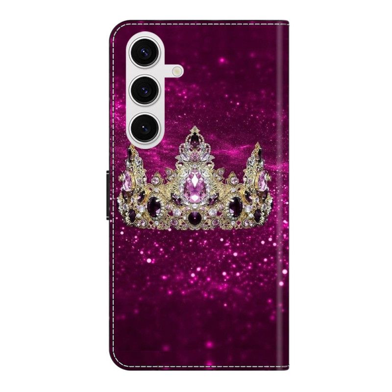 Flip Cover Samsung Galaxy S26 Plus Lilla Diamantkrone