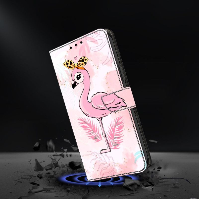 Flip Cover Samsung Galaxy S26 Plus Lyserødt Fuglemotiv