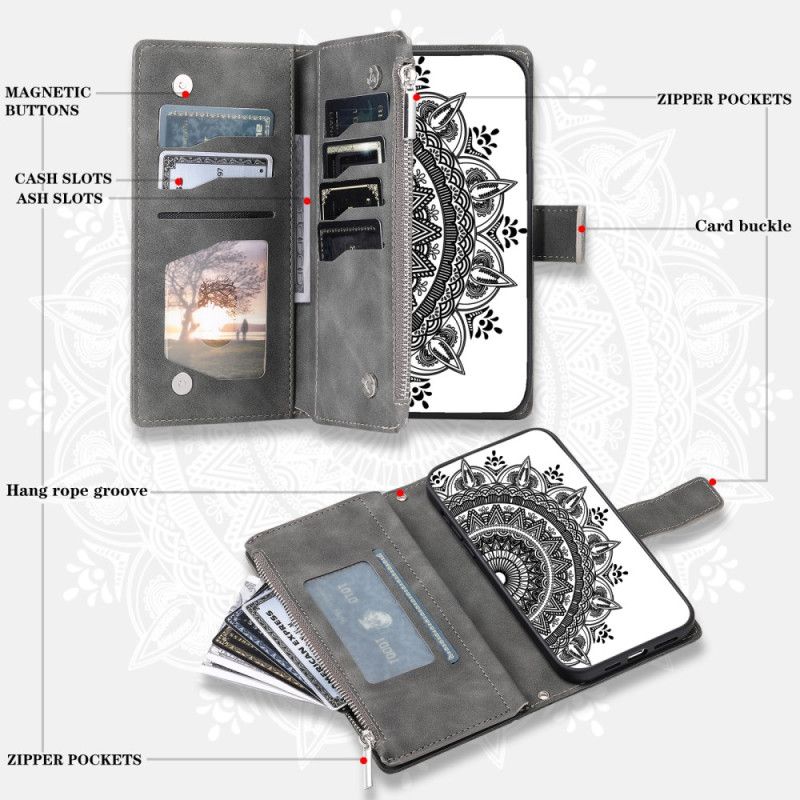 Flip Cover Samsung Galaxy S26 Plus Pung Med Mandala-ruskindseffekt