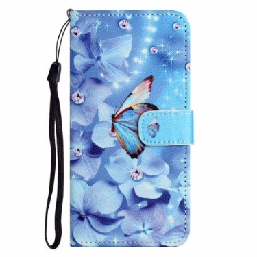 Flip Cover Samsung Galaxy S26 Plus Sommerfugle Og Diamanter