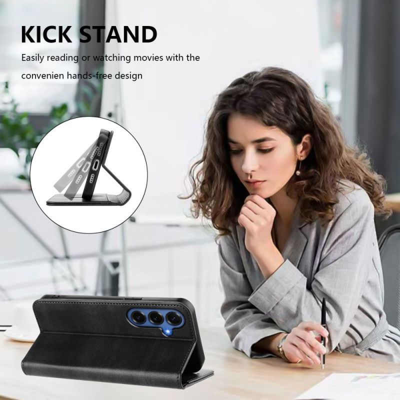 Flip Cover Samsung Galaxy S26 Plus Tekstureret Rfid-beskyttelse Retro