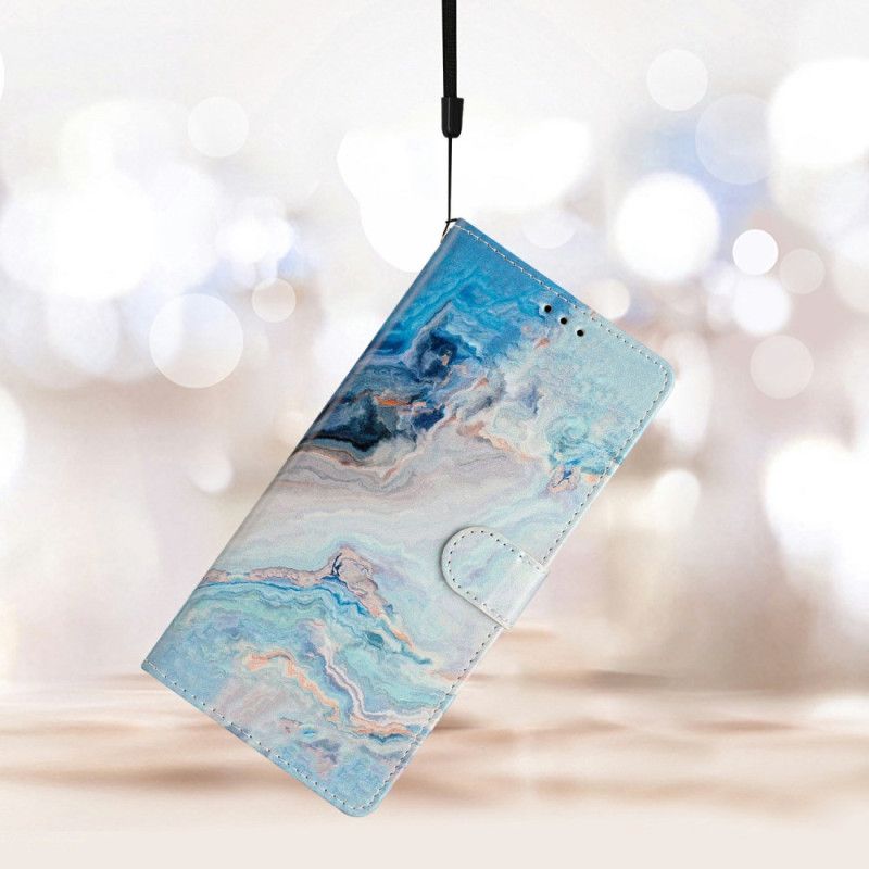 Flip Cover Til Samsung Galaxy S26 Plus Blå Marmor