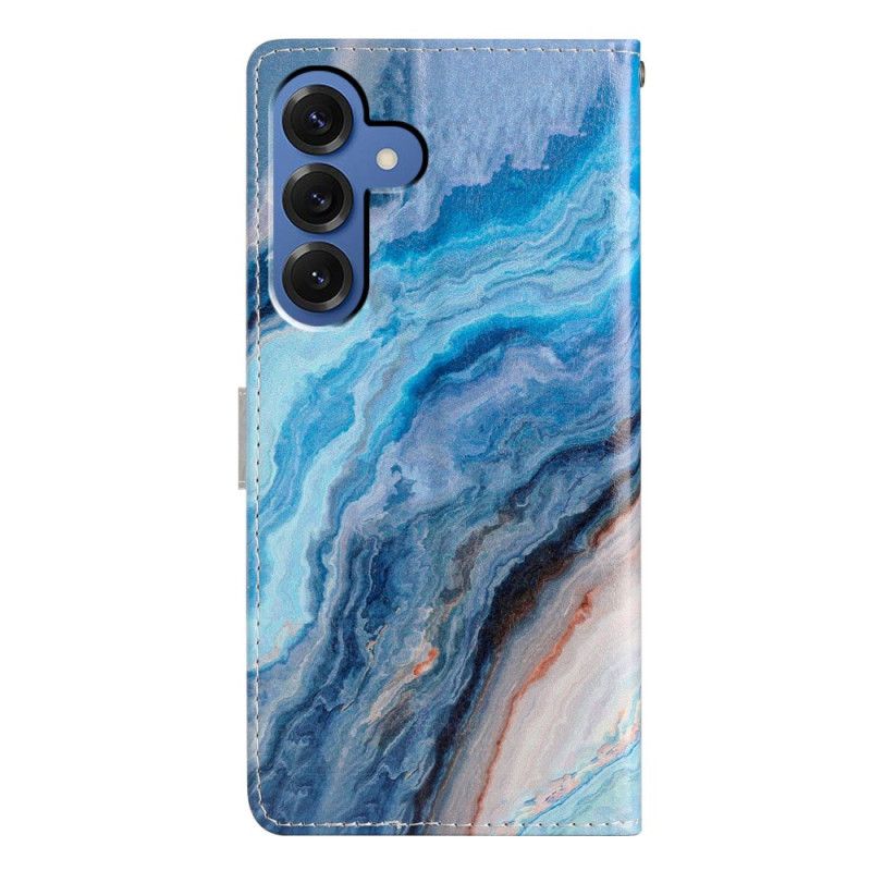Flip Cover Til Samsung Galaxy S26 Plus Blå Marmor