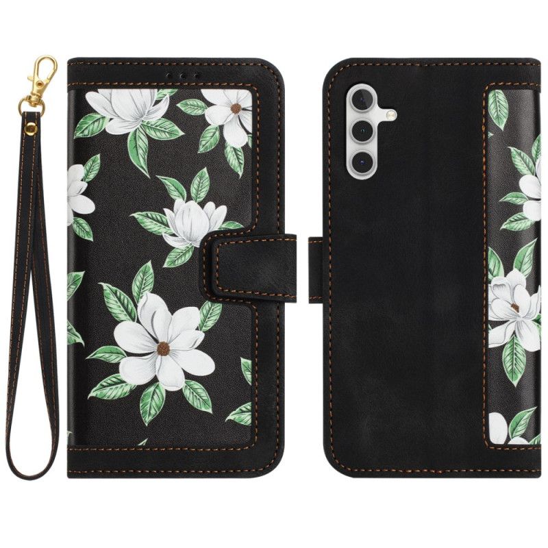 Flip Cover Til Samsung Galaxy S26 Plus Blomster Med Rem