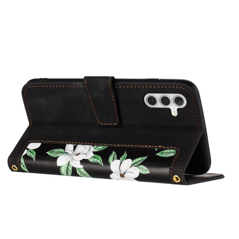Flip Cover Til Samsung Galaxy S26 Plus Blomster Med Rem