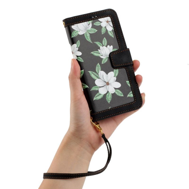 Flip Cover Til Samsung Galaxy S26 Plus Blomster Med Rem