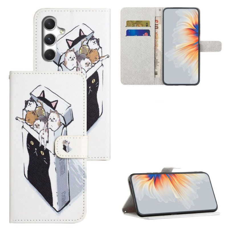 Flip Cover Til Samsung Galaxy S26 Plus Katte I En Æske