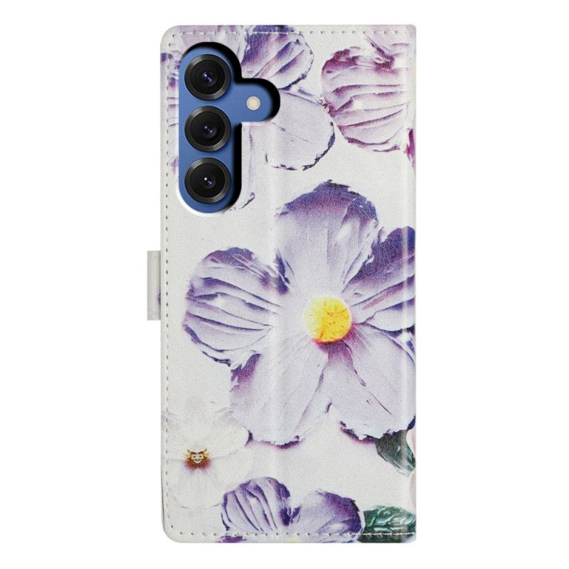 Flip Cover Til Samsung Galaxy S26 Plus Lilla Blomster