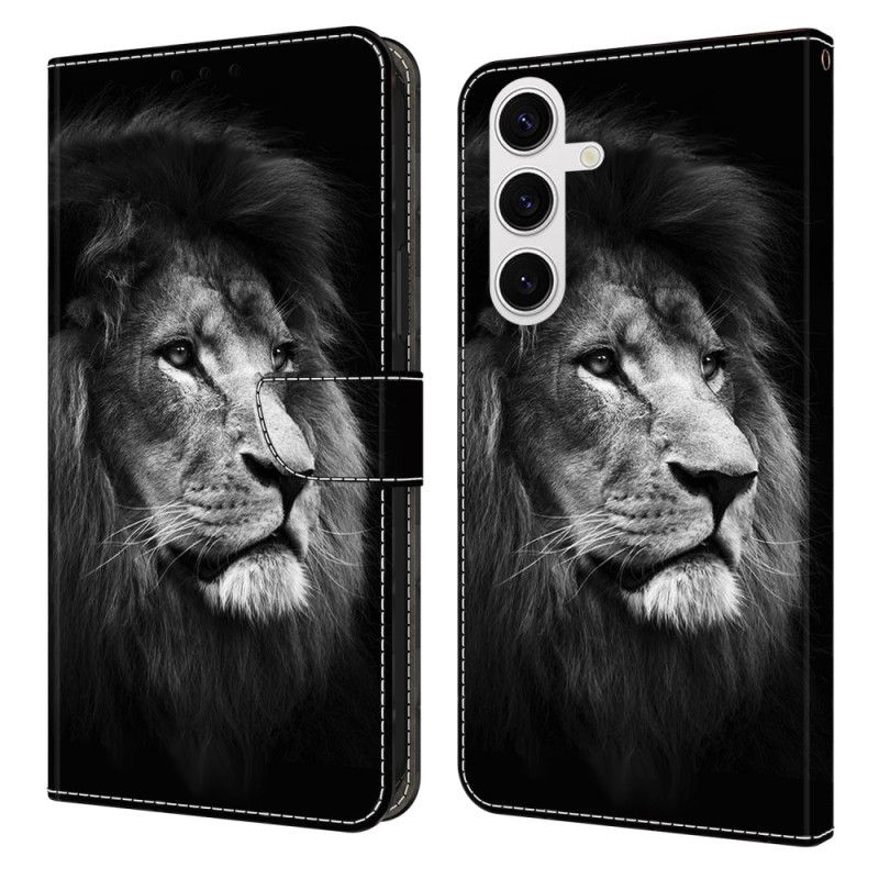 Flip Cover Til Samsung Galaxy S26 Plus Sort Og Hvid Løve