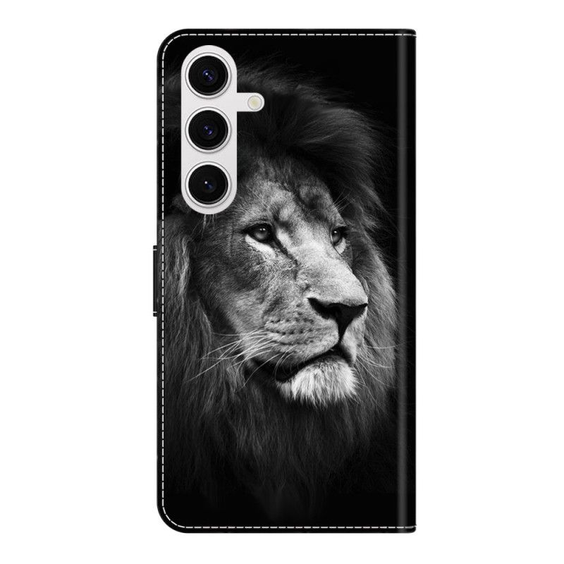 Flip Cover Til Samsung Galaxy S26 Plus Sort Og Hvid Løve