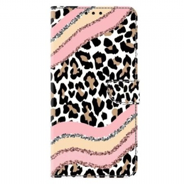 Flip Cover Til Samsung Galaxy S26 Plus Stribet Leopardmønster