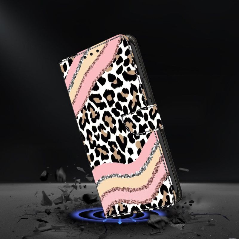 Flip Cover Til Samsung Galaxy S26 Plus Stribet Leopardmønster