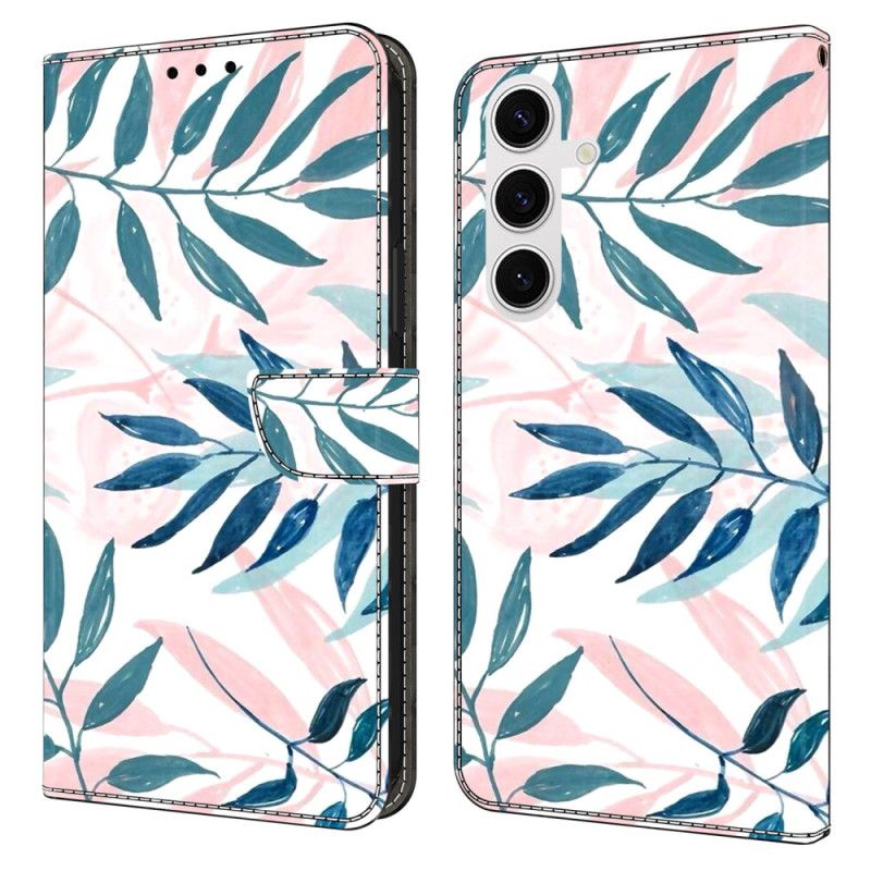 Læder Cover Samsung Galaxy S26 Plus Akvarelblade