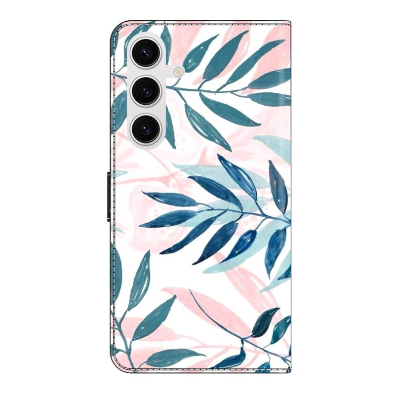 Læder Cover Samsung Galaxy S26 Plus Akvarelblade