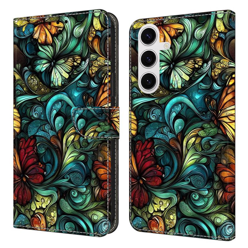 Læder Cover Samsung Galaxy S26 Plus Akvarelblomster Og Planter