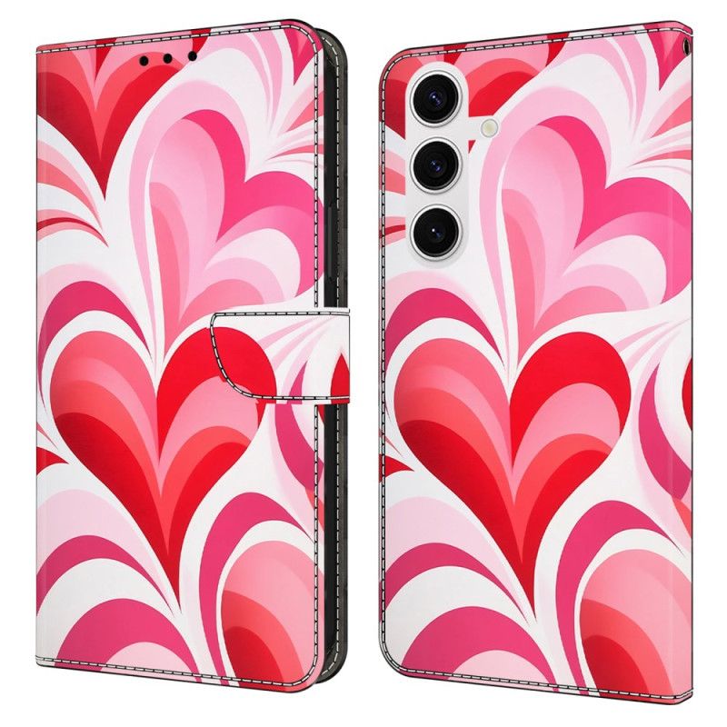 Læder Cover Samsung Galaxy S26 Plus Kærlighedsmønster