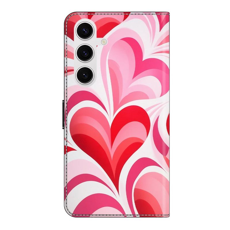 Læder Cover Samsung Galaxy S26 Plus Kærlighedsmønster