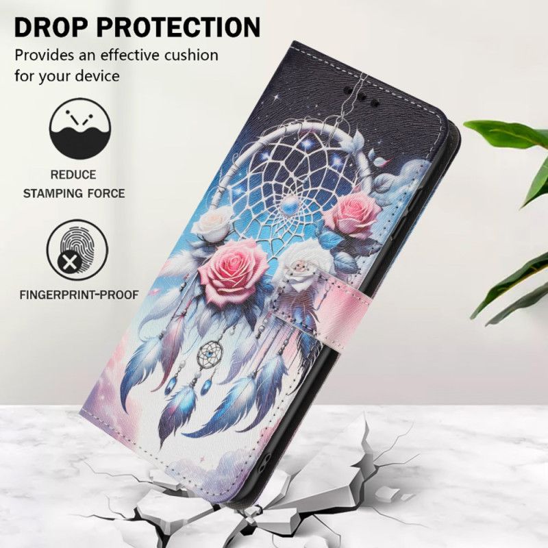 Læder Cover Samsung Galaxy S26 Plus Telefon Etui Blomsterdrømmefanger
