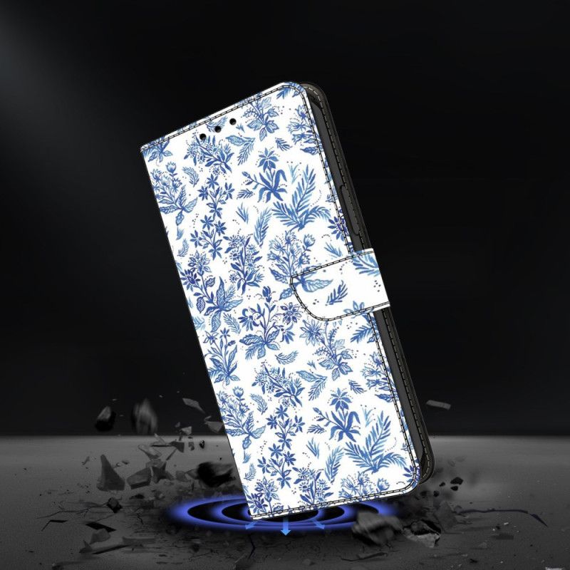 Læder Cover Samsung Galaxy S26 Plus Telefon Etui Blomstermark