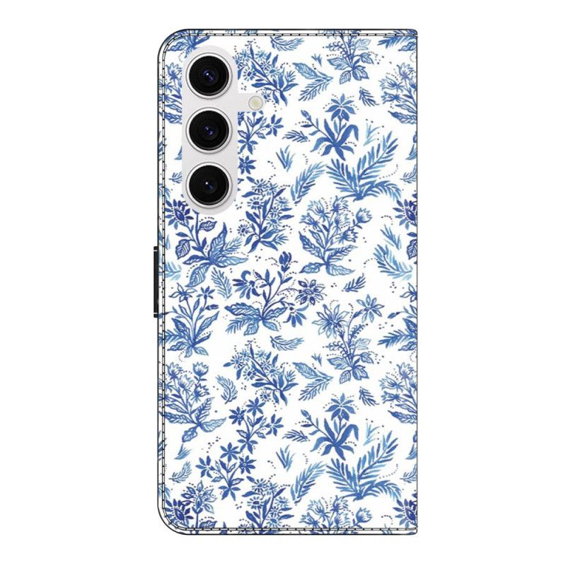 Læder Cover Samsung Galaxy S26 Plus Telefon Etui Blomstermark