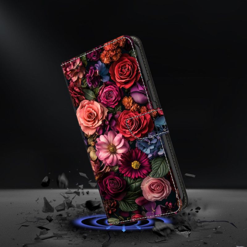 Læder Cover Samsung Galaxy S26 Plus Telefon Etui Blomstermønster