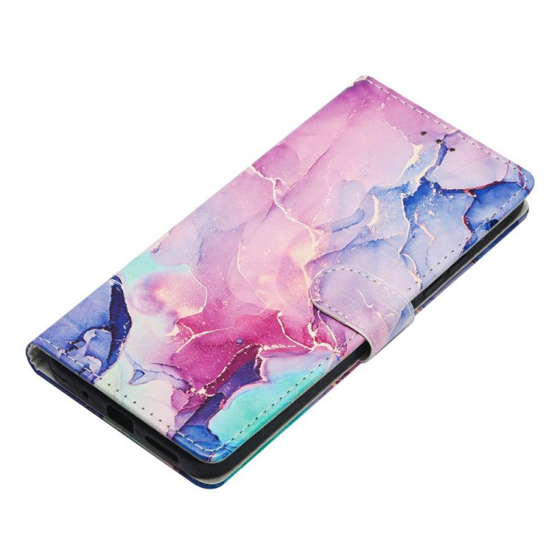 Læder Cover Samsung Galaxy S26 Plus Telefon Etui Farvet Marmor