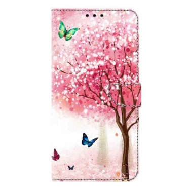 Læder Cover Samsung Galaxy S26 Plus Telefon Etui Kirsebærblomster