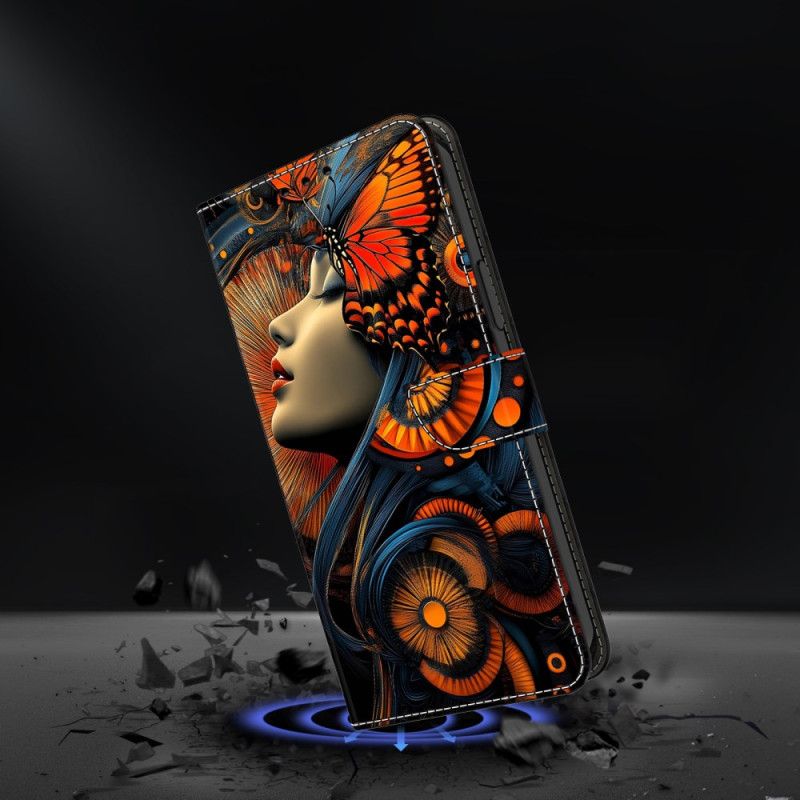 Læder Cover Samsung Galaxy S26 Plus Telefon Etui Kunstkvinde