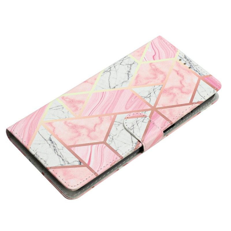 Læder Cover Samsung Galaxy S26 Plus Telefon Etui Lyserød Marmor