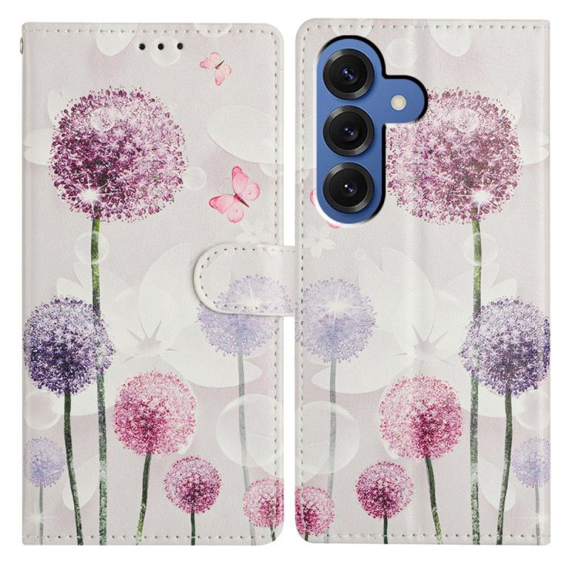 Læder Cover Samsung Galaxy S26 Plus Telefon Etui Mælkebøtter