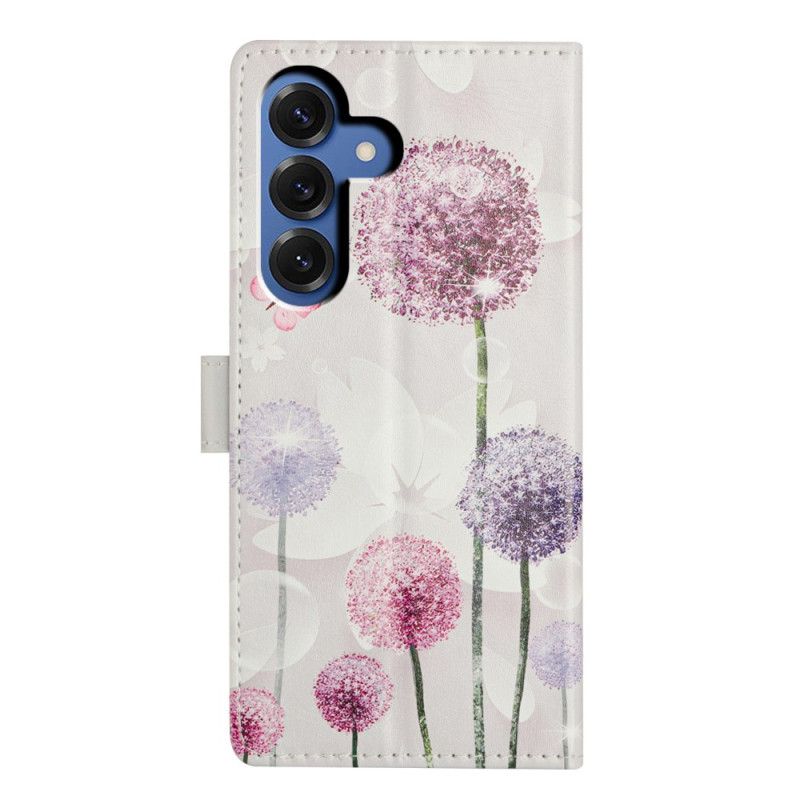 Læder Cover Samsung Galaxy S26 Plus Telefon Etui Mælkebøtter