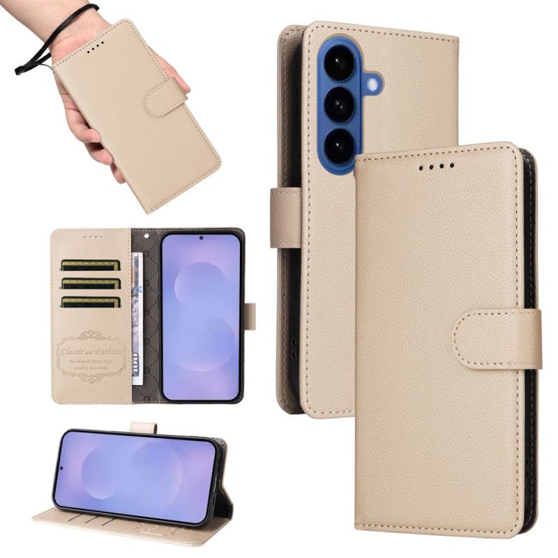 Læder Cover Samsung Galaxy S26 Plus Telefon Etui Rfid-blokering Og 3 Kortpladser