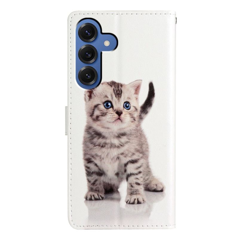 Læder Cover Samsung Galaxy S26 Plus Telefon Etui Sød Kat