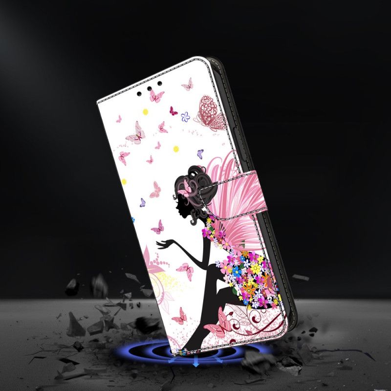Læder Cover Samsung Galaxy S26 Plus Telefon Etui Sommerfuglekvinde