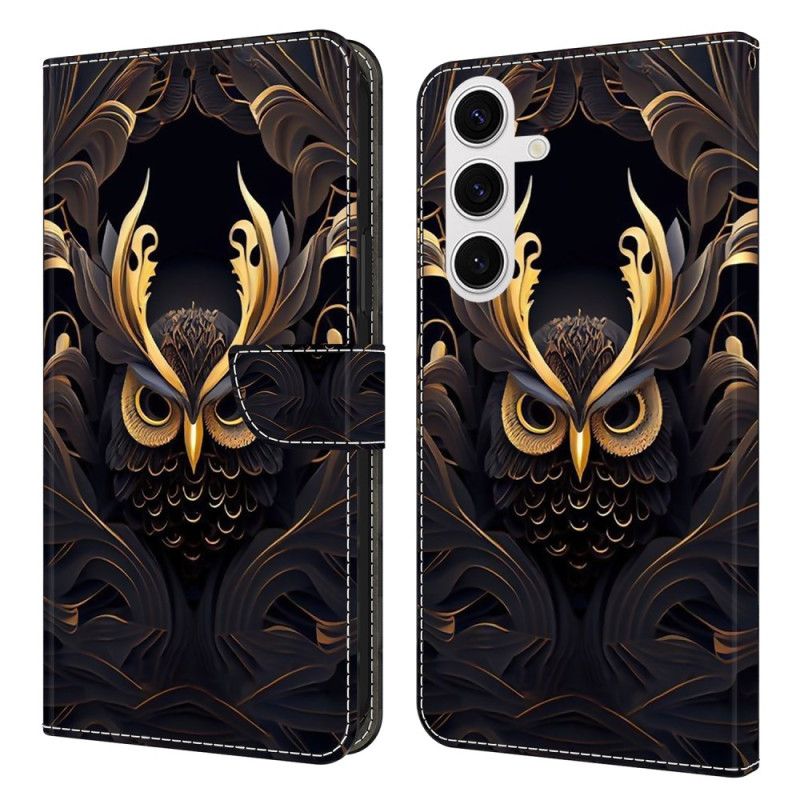 Læder Cover Samsung Galaxy S26 Plus Telefon Etui Uglemotiv