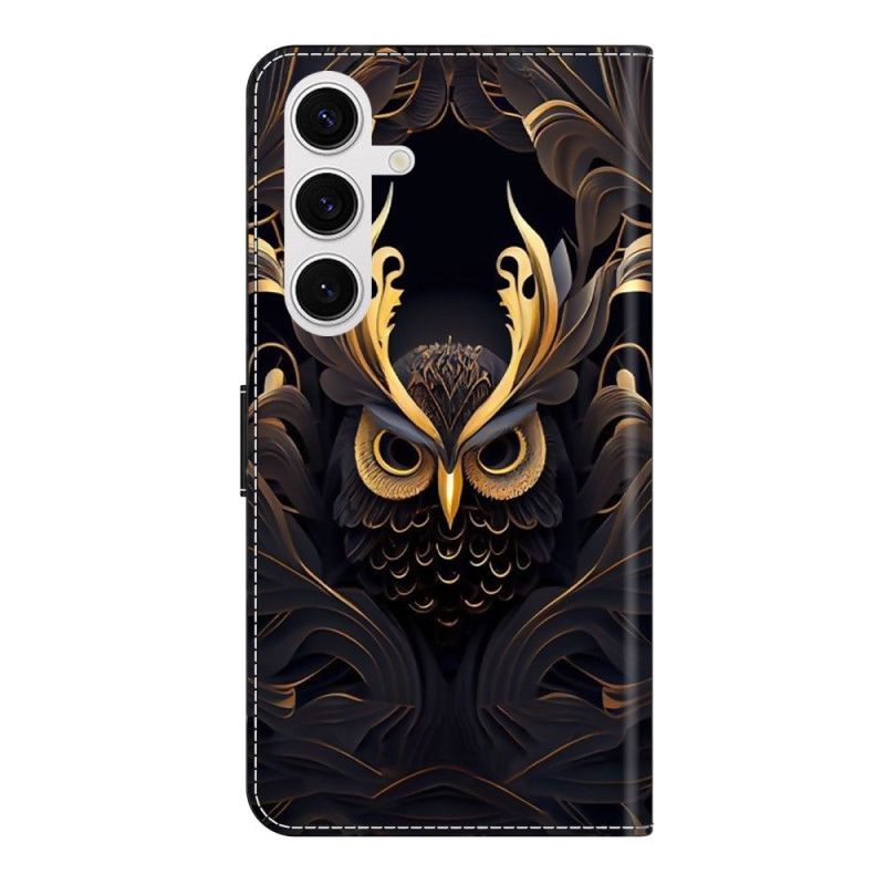 Læder Cover Samsung Galaxy S26 Plus Telefon Etui Uglemotiv