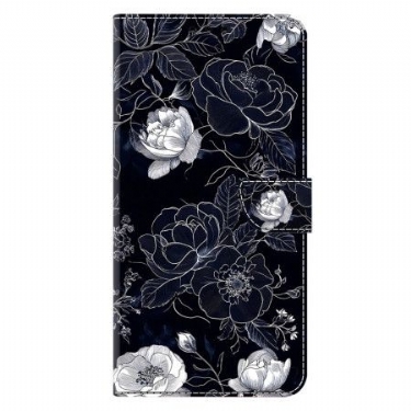 Læder Cover Samsung Galaxy S26 Plus Telefon Etui Vintage Blomstermønster