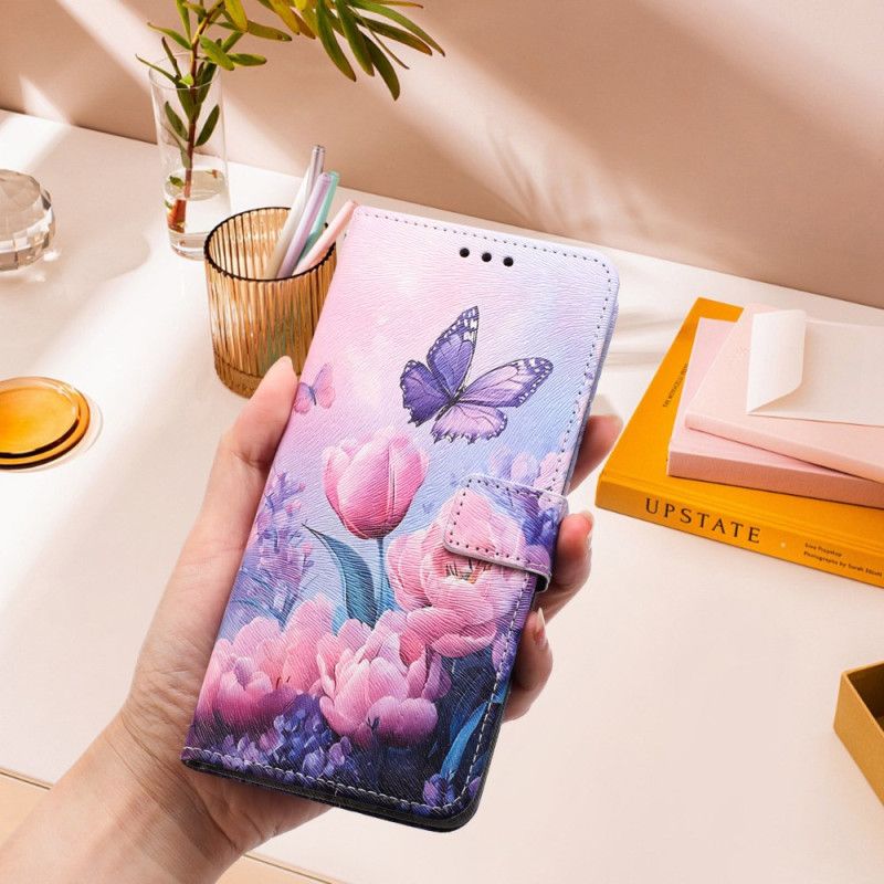 Samsung Galaxy S26 Plus Sommerfugl Og Lyserøde Blomster