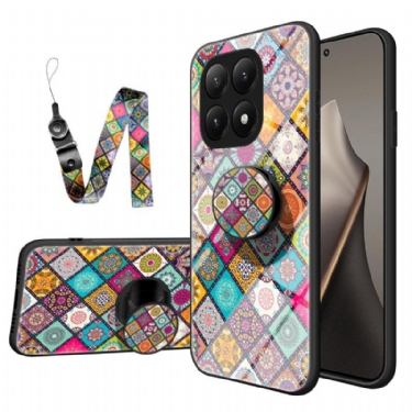 Cover Xiaomi 15t Holder Og Rem Patchwork Design