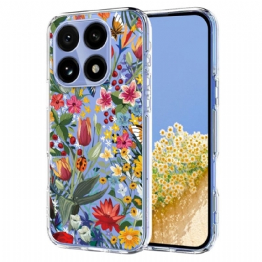 Cover Xiaomi 15t Transparent Blomstermønster