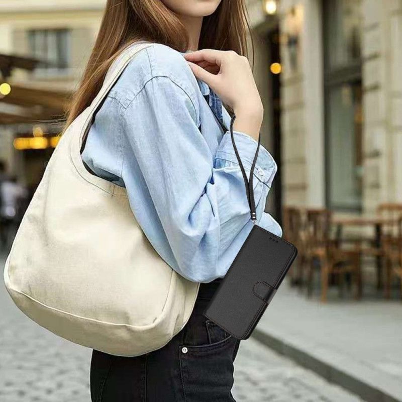 Flip Cover Til Xiaomi 15t Ensfarvet Med Rem