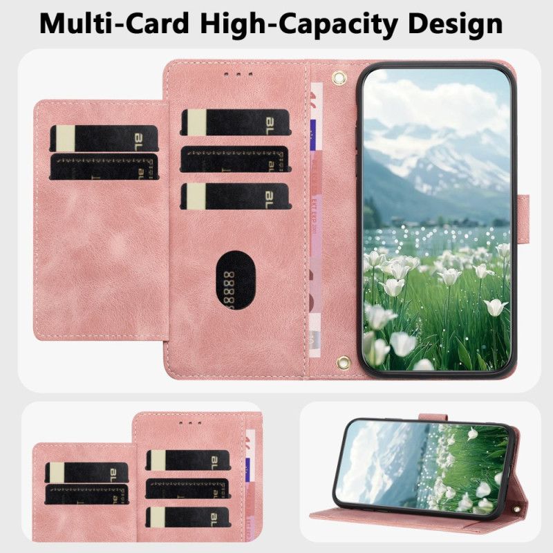 Flip Cover Xiaomi 15t 5 Kortholdere Med Blomsterprint