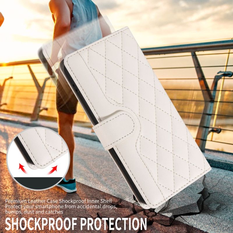 Flip Cover Xiaomi 15t Quiltet Med Rem Og Skulderrem