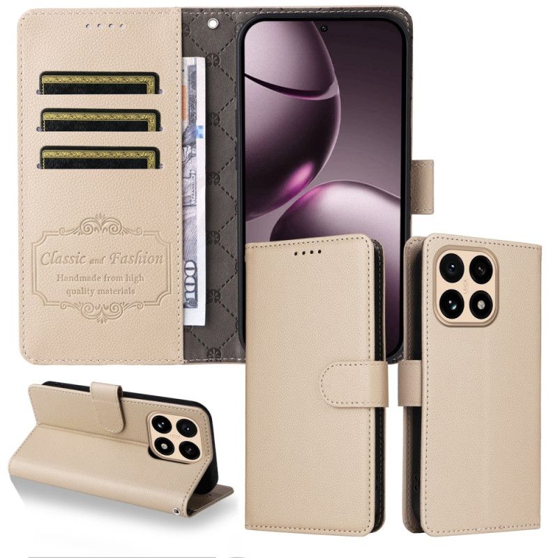 Flip Cover Xiaomi 15t Tekstureret Kunstlæder