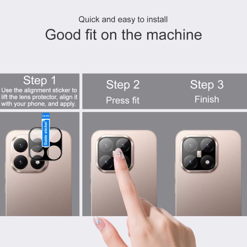 Hærdet Glaslinsebeskytter Til Xiaomi 15t (sort Version)