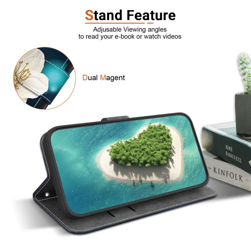 Læder Cover Xiaomi 15t Hvide Magnolier