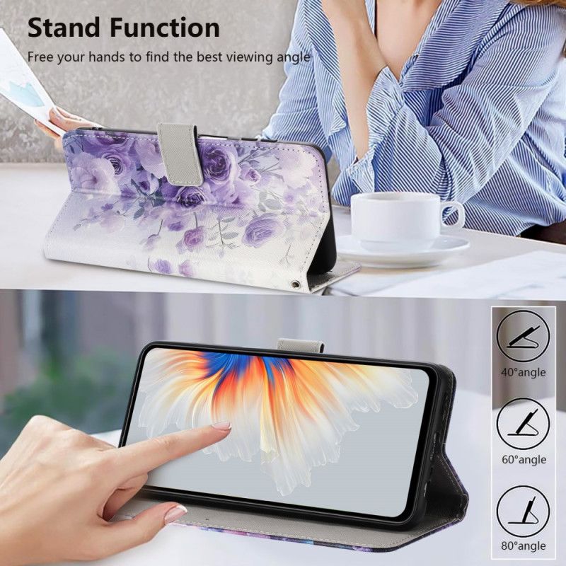 Læder Cover Xiaomi 15t Roser Violer
