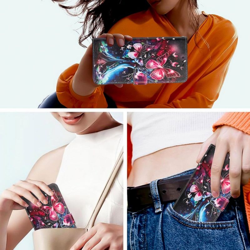 Læder Cover Xiaomi 15t Sommerfuglebusk